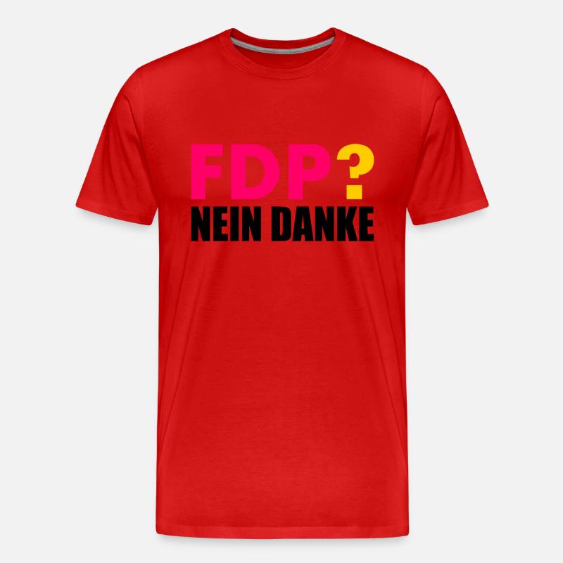 Fdp nein danke - Männer Premium Bio T-Shirt - Rot