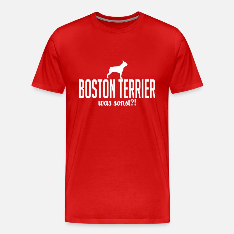 BOSTON TERRIER was sonst - Männer Premium Bio T-Shirt - Rot