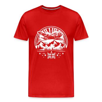Vintage Royal Air Force Airplane 1944 T-Shirt - T-shirt bio Premium Homme - rouge - Devant - Damien (186cm)