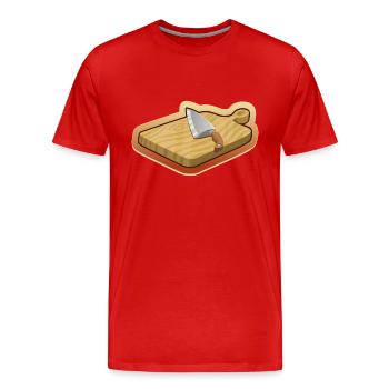 cutting board - Men's Premium Organic T-Shirt - red - Front - Damien (186cm)