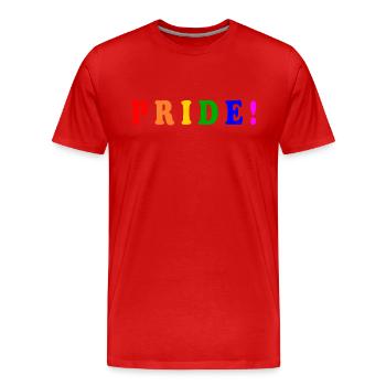 Pride - Männer Premium Bio T-Shirt - Rot - Vorne - Damien (186cm)