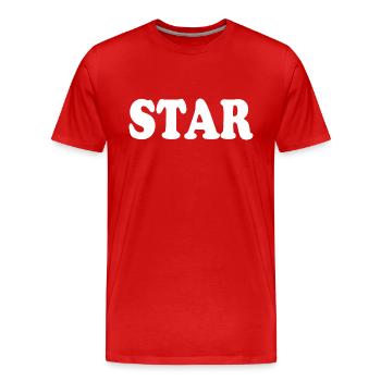 Star - T-shirt bio Premium Homme - rouge - Devant - Damien (186cm)