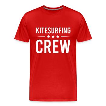 Équipage de kitesurf - T-shirt bio Premium Homme - rouge - Devant - Damien (186cm)