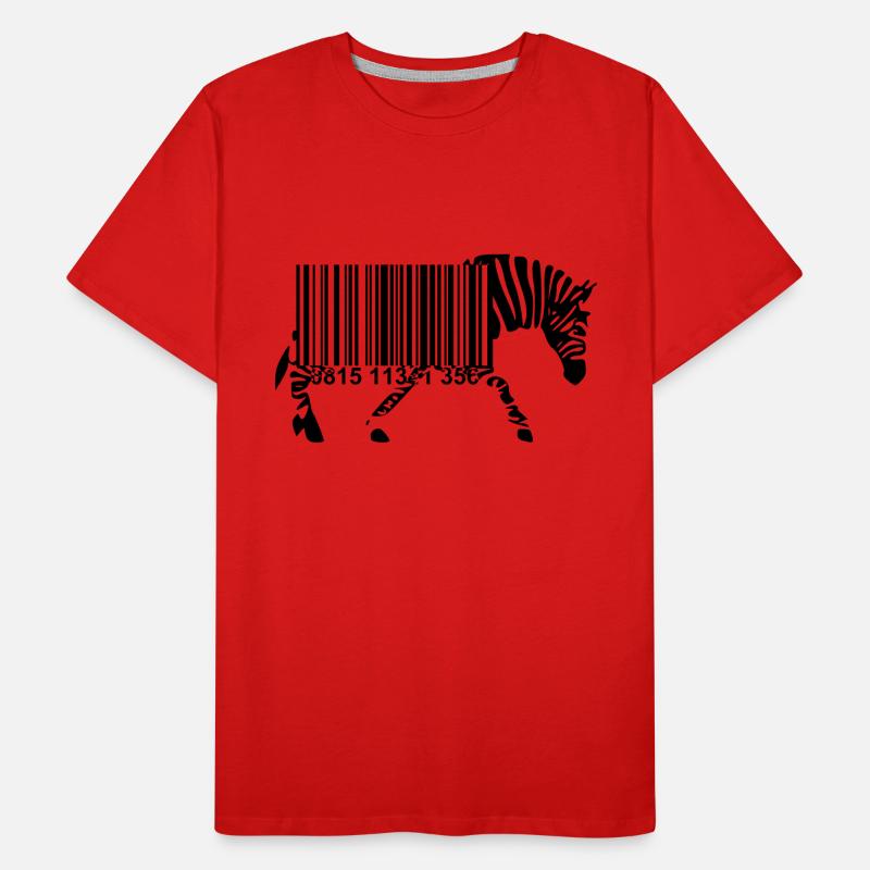 Strichcode Zebra Männer Premium Bio T-Shirt