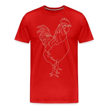 robinet - T-shirt bio Premium Homme - rouge - Devant - Damien (186cm)