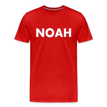 Noah - Men's Premium Organic T-Shirt - red - Front - Damien (186cm)