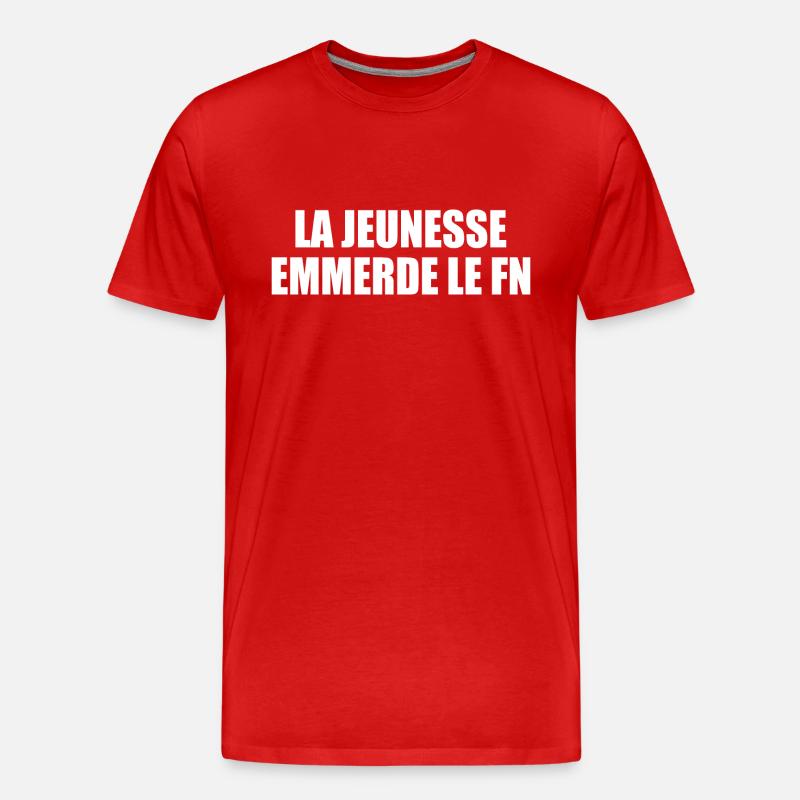 Scheiß auf den Front National - Männer Premium Bio T-Shirt - Rot