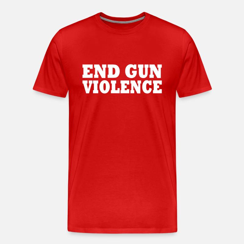 End gun violence - Männer Premium Bio T-Shirt - Rot