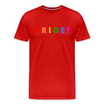 Pride - Männer Premium Bio T-Shirt - Rot - Vorne - Damien (186cm)