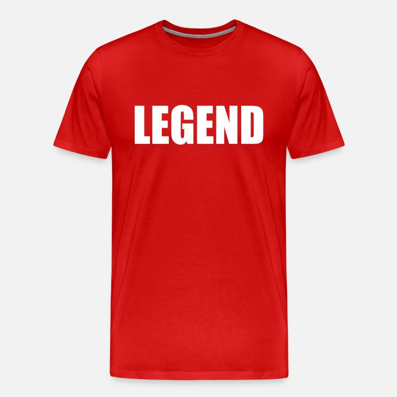 Legend - Männer Premium Bio T-Shirt - Rot