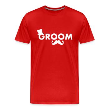 Groom - Männer Premium Bio T-Shirt - Rot - Vorne - Damien (186cm)