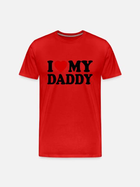 I love my daddy - Men's Premium Organic T-Shirt - red