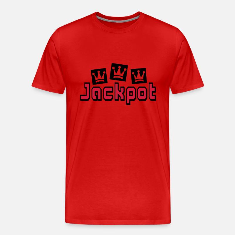 jackpot - Männer Premium Bio T-Shirt - Rot