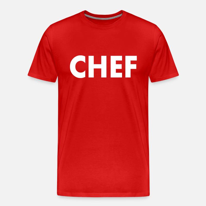 Chef - Männer Premium Bio T-Shirt - Rot