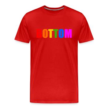 Bottom - Men's Premium Organic T-Shirt - red - Front - Damien (186cm)