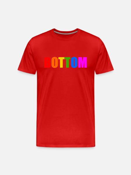Bottom - Men's Premium Organic T-Shirt - red