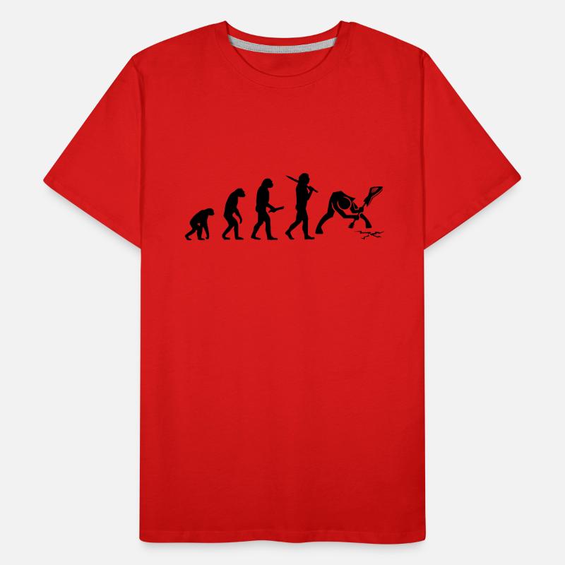 Evolution Progress Development Rock Star Heavy Men's Premium Organic T-Shirt