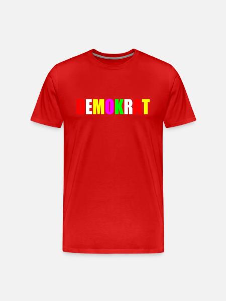 Demokrat - Männer Premium Bio T-Shirt - Rot