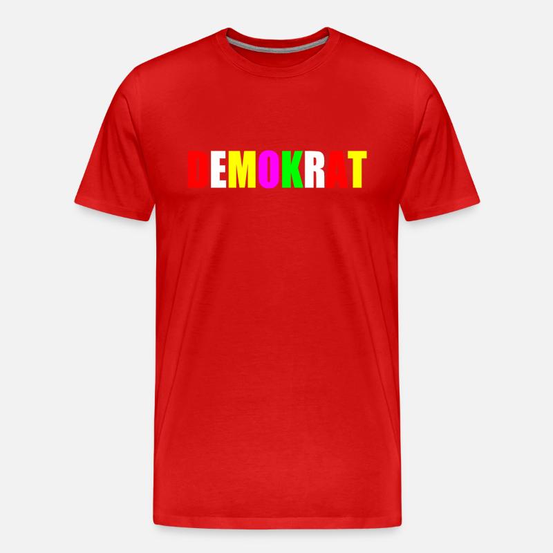 Demokrat - Männer Premium Bio T-Shirt - Rot