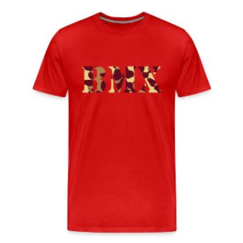 BMX - CAMO / CAMOUFLAGE - Männer Premium Bio T-Shirt - Rot - Vorne - Damien (186cm)