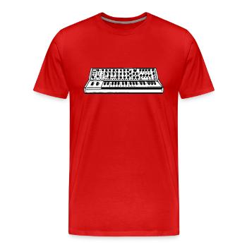 Analoger Synthesizer - Männer Premium Bio T-Shirt - Rot - Vorne - Damien (186cm)