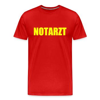 Notarzt - Männer Premium Bio T-Shirt - Rot - Vorne - Damien (186cm)