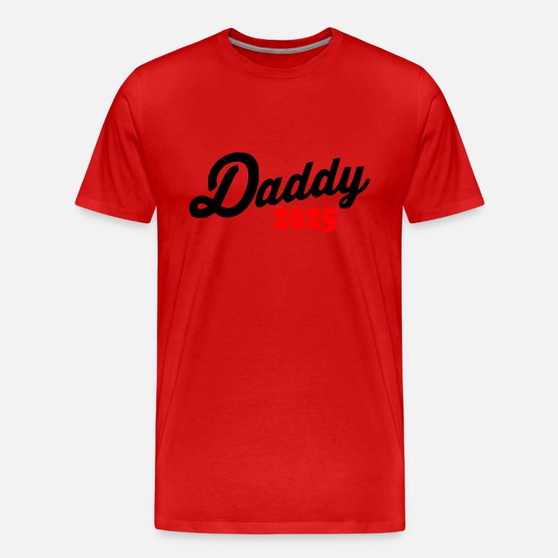 Daddy 2025 - Männer Premium Bio T-Shirt - Rot