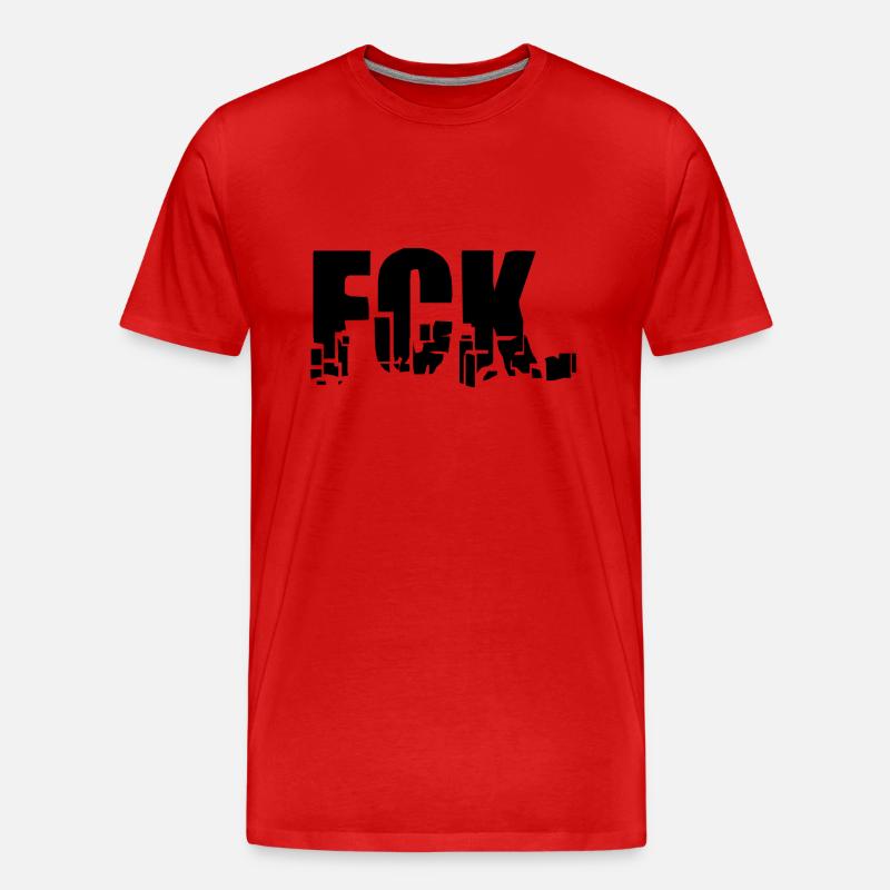 FCK. - Männer Premium Bio T-Shirt - Rot