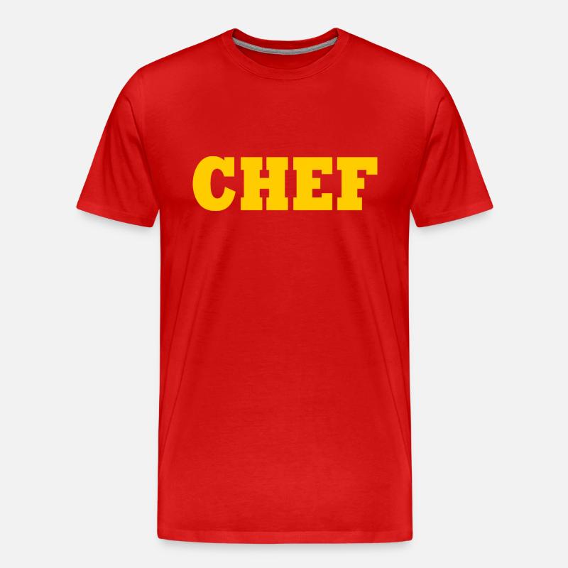 Chef - Männer Premium Bio T-Shirt - Rot