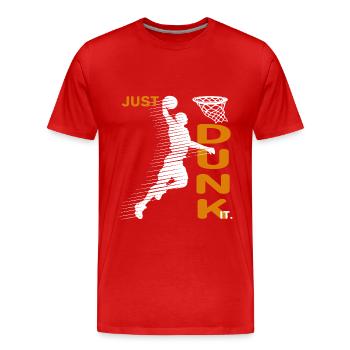 Basketballmannschaft Basketball Dunk Spieler Basketball - Männer Premium Bio T-Shirt - Rot - Vorne - Damien (186cm)