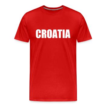Kroatien - Männer Premium Bio T-Shirt - Rot - Vorne - Damien (186cm)