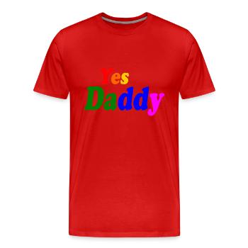 Yes daddy - T-shirt bio Premium Homme - rouge - Devant - Damien (186cm)