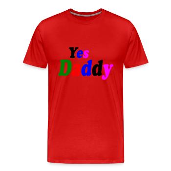 Yes daddy - T-shirt bio Premium Homme - rouge - Devant - Damien (186cm)