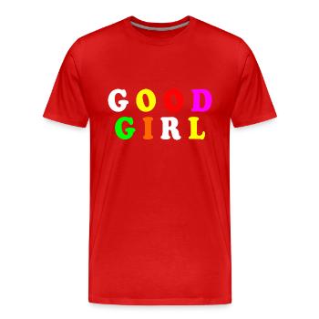 Good girl - T-shirt bio Premium Homme - rouge - Devant - Damien (186cm)