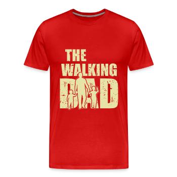 The Walking Dad Gift for dad - Men's Premium Organic T-Shirt - red - Front - Damien (186cm)