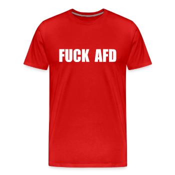 Fuck afd - T-shirt bio Premium Homme - rouge - Devant - Damien (186cm)