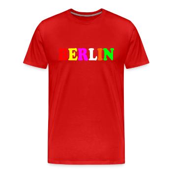 Berlin - T-shirt bio Premium Homme - rouge - Devant - Damien (186cm)