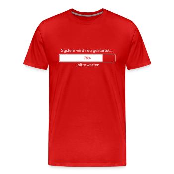System Neustart - Männer Premium Bio T-Shirt - Rot - Vorne - Damien (186cm)