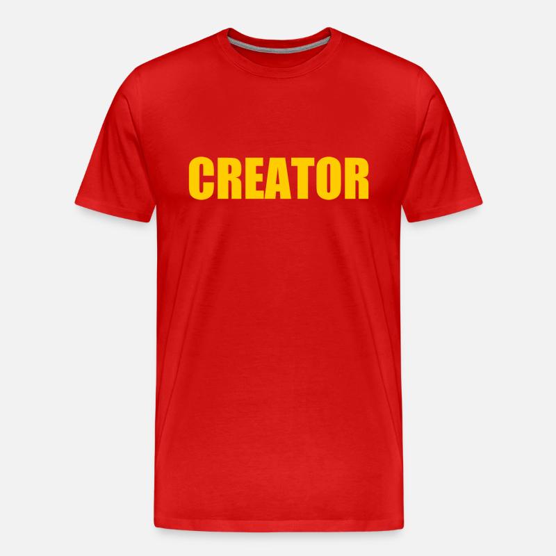 Creator - Männer Premium Bio T-Shirt - Rot