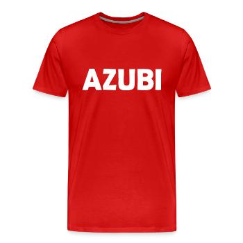 Azubi - Männer Premium Bio T-Shirt - Rot - Vorne - Damien (186cm)
