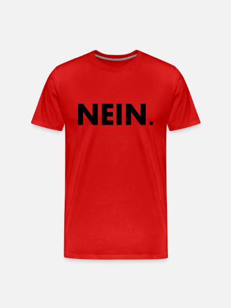 Nein - Männer Premium Bio T-Shirt - Rot