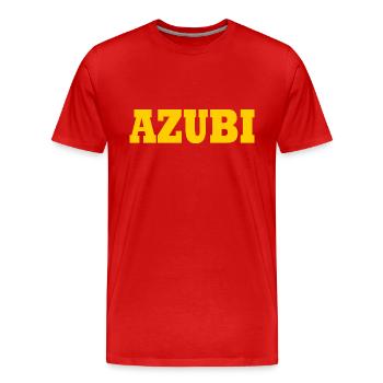 Azubi - Männer Premium Bio T-Shirt - Rot - Vorne - Damien (186cm)