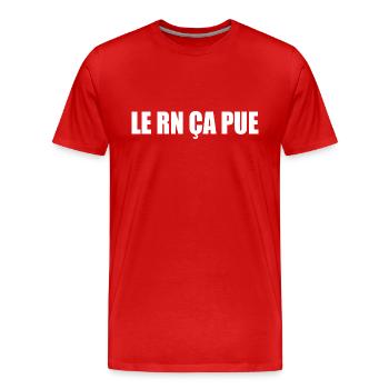le rn ça pue - T-shirt bio Premium Homme - rouge - Devant - Damien (186cm)