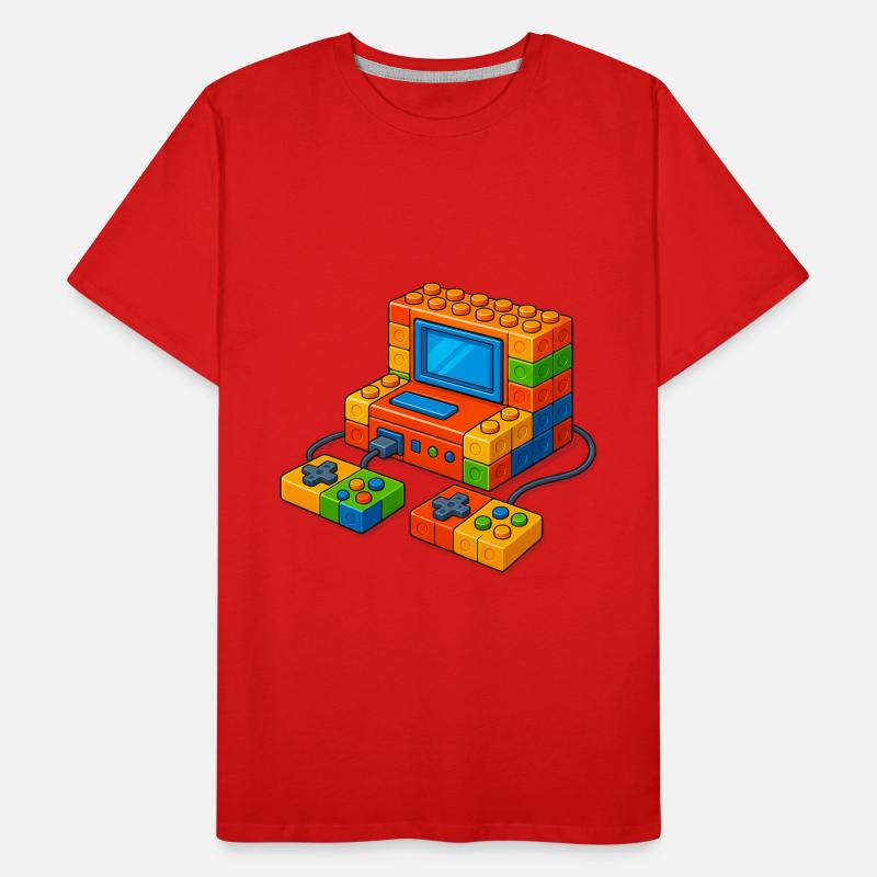 Master Builder Brick Building Block Men's Premium Organic T-Shirt