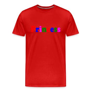 Princess - Men's Premium Organic T-Shirt - red - Front - Damien (186cm)