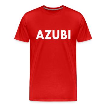 Azubi - Männer Premium Bio T-Shirt - Rot - Vorne - Damien (186cm)