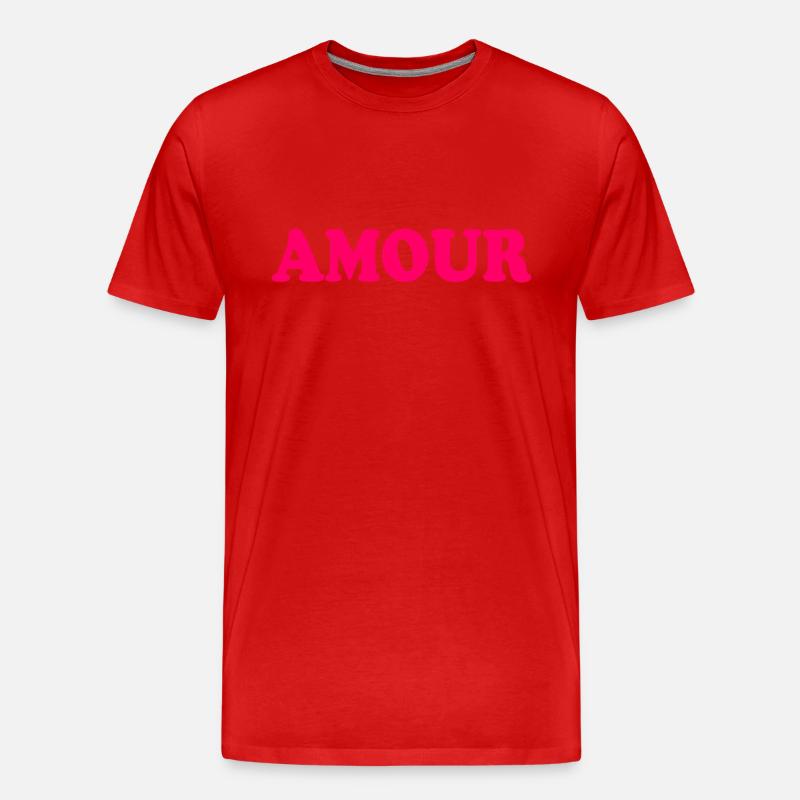 Amour - Männer Premium Bio T-Shirt - Rot