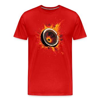 DJ Bass Musik Music Box Lautsprecher Rave - Männer Premium Bio T-Shirt - Rot - Vorne - Damien (186cm)