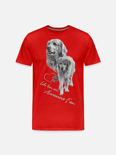 Hovawart-s-w - Männer Premium Bio T-Shirt - Rot