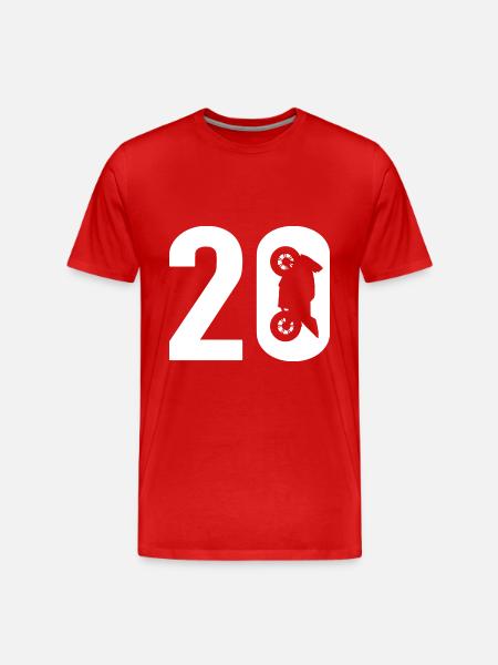 20 Biker Motorcycle 20 - Men's Premium Organic T-Shirt - red